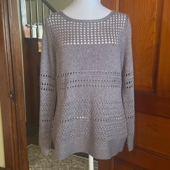 Metallic Knit CHICO’S Sweater - Picture 1 of 6